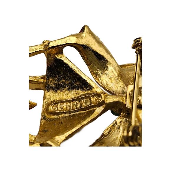 Vintage Enamel Christmas Lantern Brooch, 2.5" Tall - Picture 4 of 10